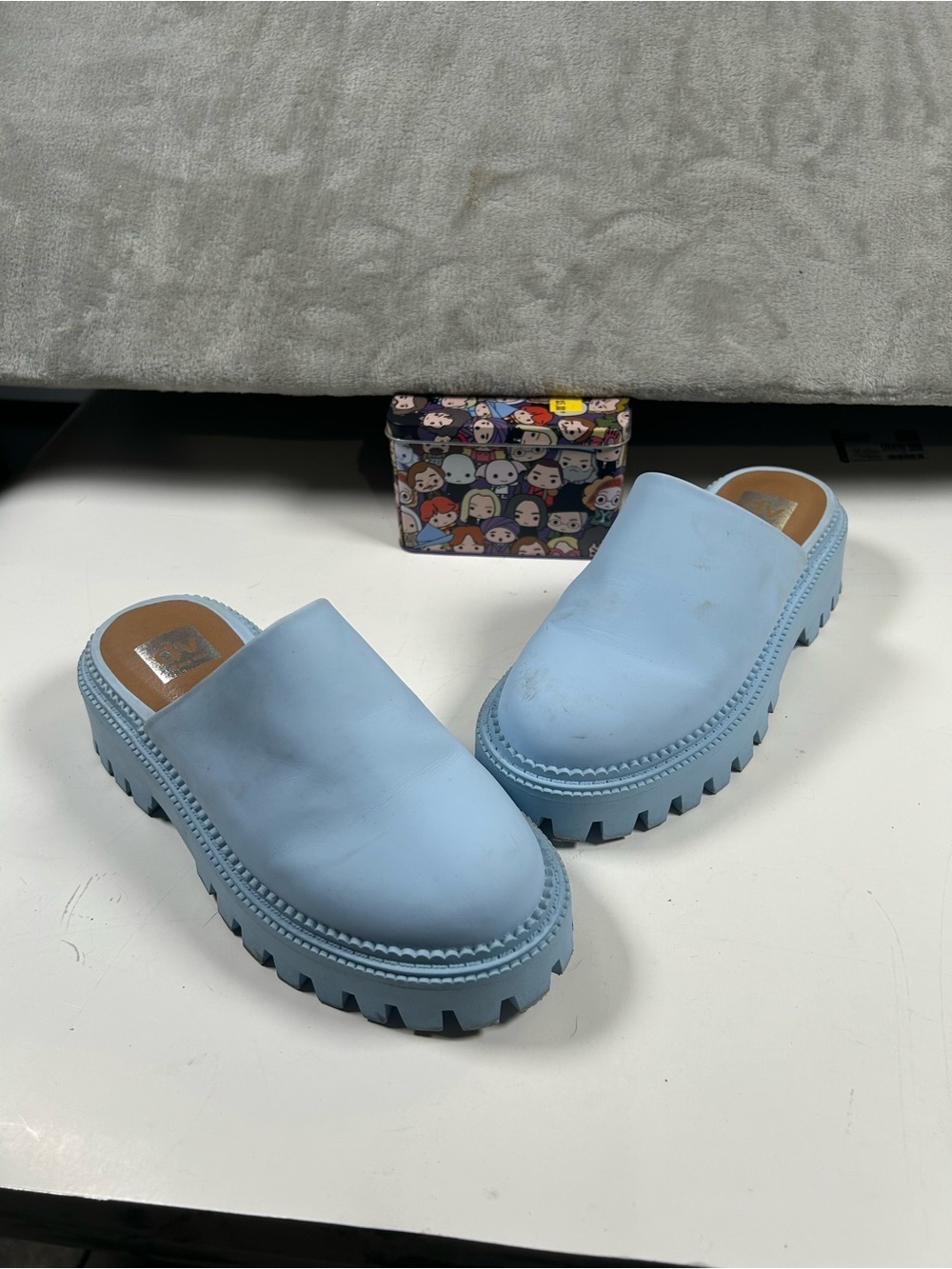 Dolce Vita kamile Pale Blue Lug Sole Mule - Picture 2 of 10